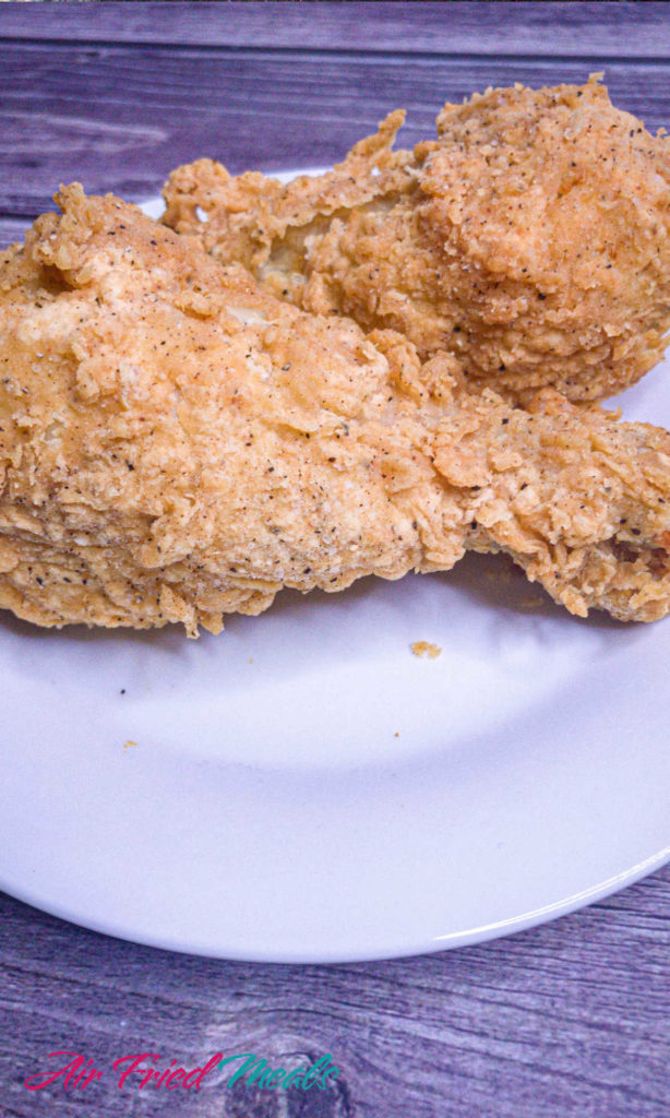 Air Fryer Fried Chicken on a plate.
