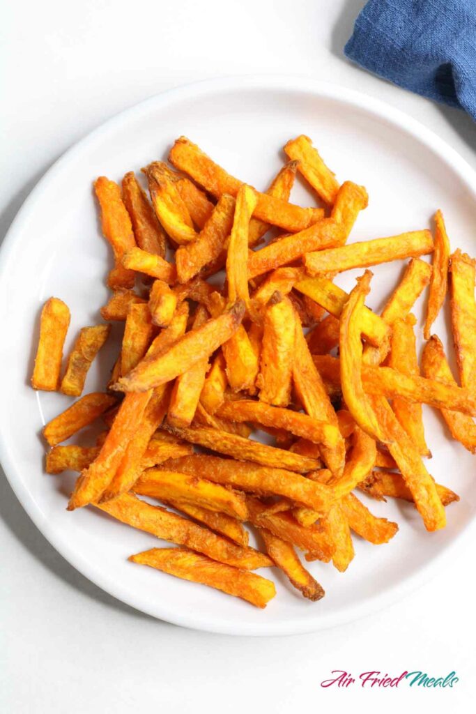 sweet potato fries on a plate.